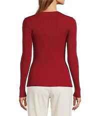 Antonio Melani Aislinn Crew Neckline Long Sleeve Knit Top