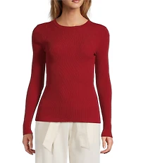 Antonio Melani Aislinn Crew Neckline Long Sleeve Knit Top