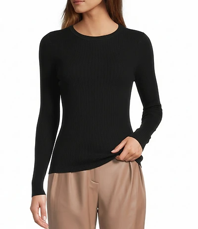 Antonio Melani Aislinn Crew Neckline Long Sleeve Knit Top