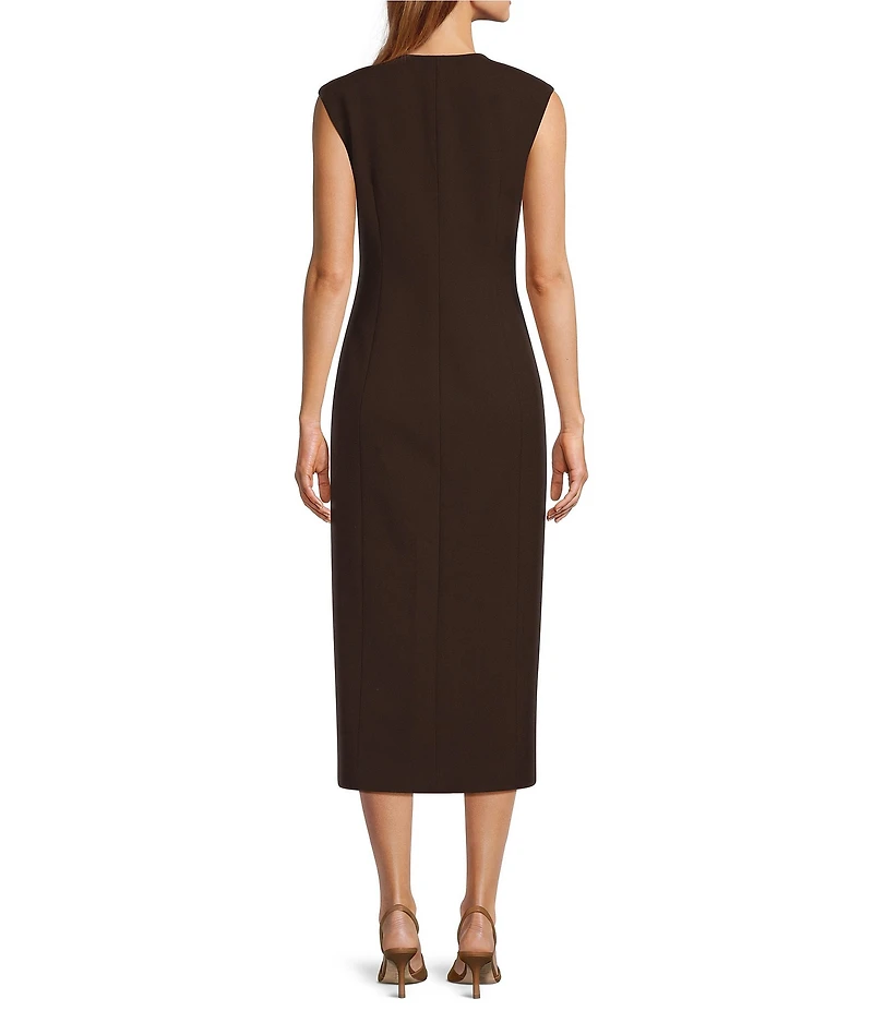 Antonio Melani Alba Button Front Sleeveless Pencil Dress