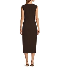 Antonio Melani Alba Button Front Sleeveless Pencil Dress