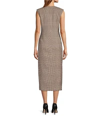 Antonio Melani Alba Button Front Sleeveless Pencil Dress