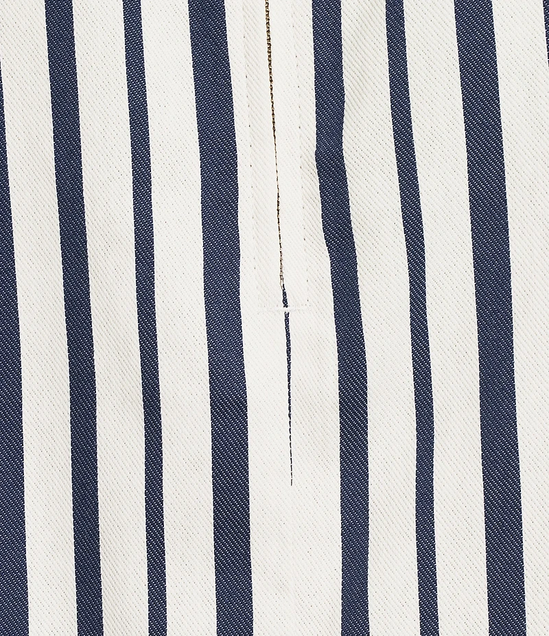 Antonio Melani Alena Stripe Denim Round Neck Sleeveless Coordinating Blouse