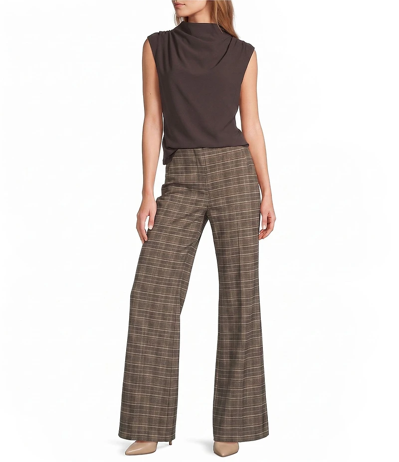 Antonio Melani Alessia Drapey Twill Mock Neck Sleeveless Blouse