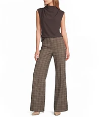 Antonio Melani Alessia Drapey Twill Mock Neck Sleeveless Blouse
