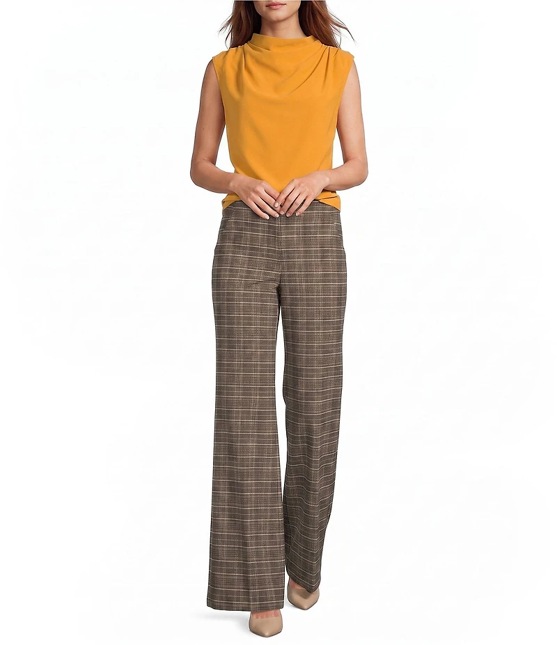 Antonio Melani Alessia Drapey Twill Mock Neck Sleeveless Blouse