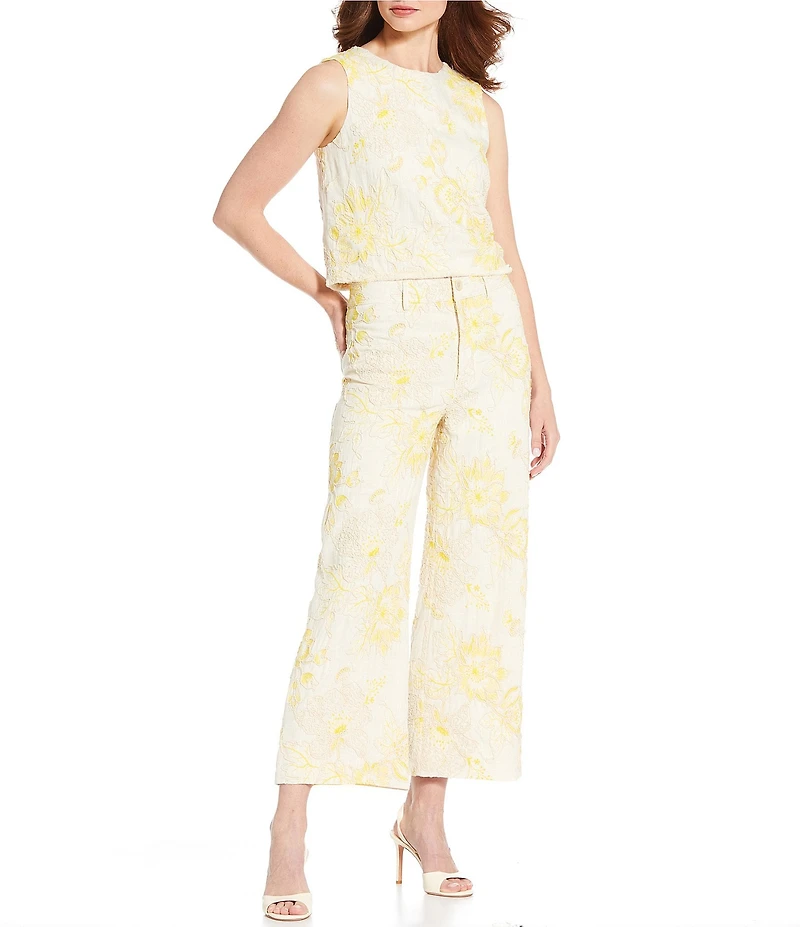 Antonio Melani Alexa Embroidery Flat Front Pants