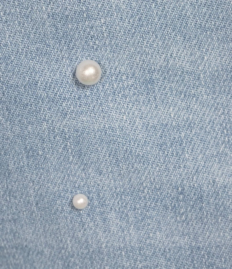 Antonio Melani Alexandra Pearl Wide Leg Crop Denim Jeans