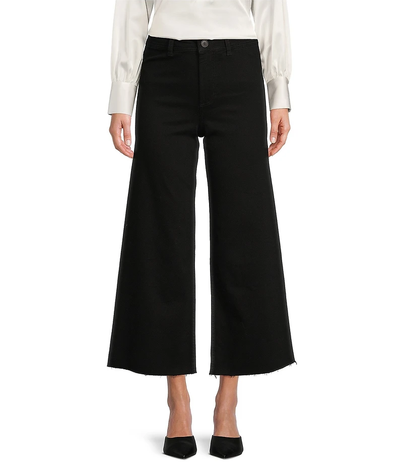 Antonio Melani Alexandra Wide Leg Raw Hem Twill Chino Pants