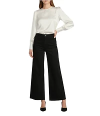 Antonio Melani Alexandra Wide Leg Raw Hem Twill Chino Pants