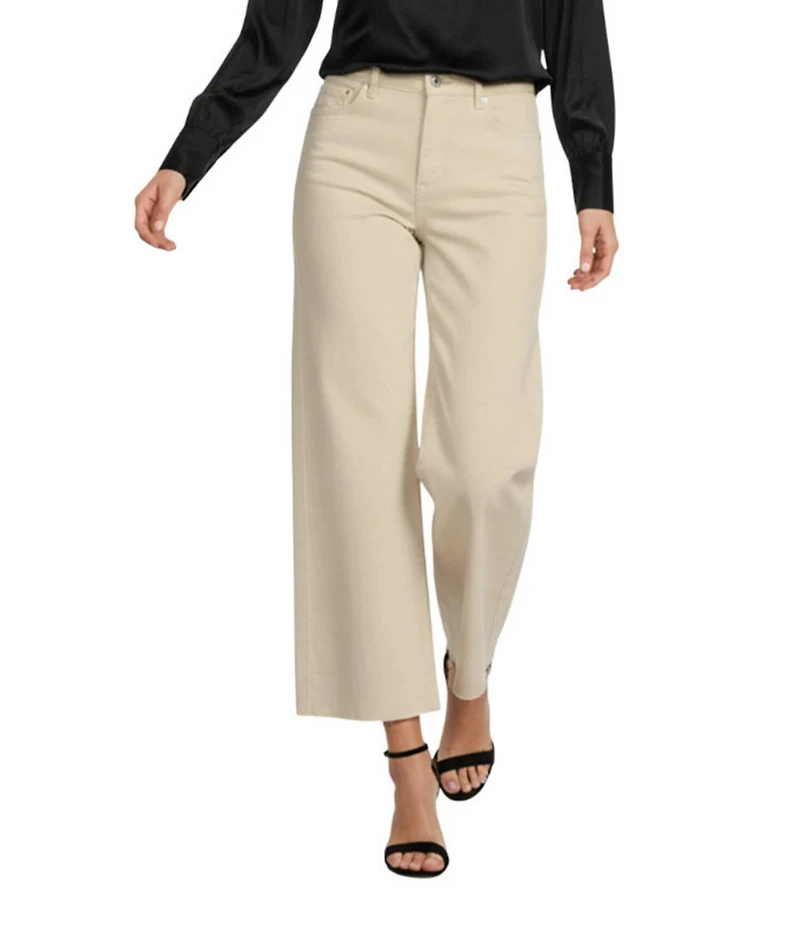 Antonio Melani Alexandra Wide Leg Raw Hem Twill Chino Pants