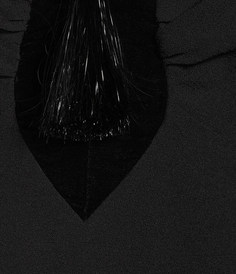 Antonio Melani Alicia Tassel Crew Neckline Long Sleeve Midi Dress