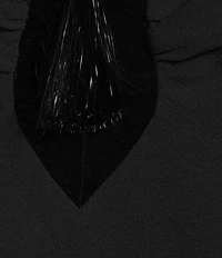 Antonio Melani Alicia Tassel Crew Neckline Long Sleeve Midi Dress