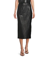 Antonio Melani Amelia Genuine Leather Midi Skirt