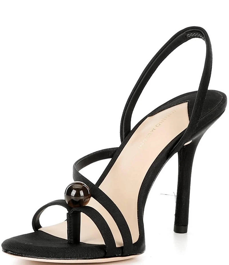 Antonio Melani Ames Grosgrain Ornamented Toe Thong Dress Sandals