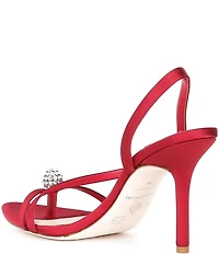 Antonio Melani Amestwo Satin Ornamented Toe Thong Dress Sandals