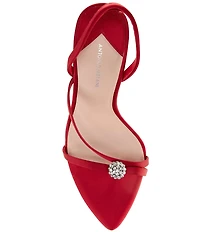 Antonio Melani Amestwo Satin Ornamented Toe Thong Dress Sandals