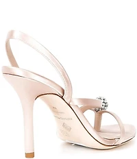 Antonio Melani Amestwo Satin Ornamented Toe Thong Dress Sandals