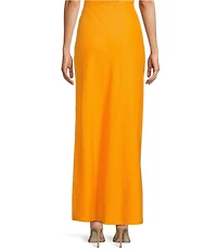 Antonio Melani Angela Linen High Rise A-line Flounce Coordinating Maxi Skirt