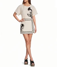 Antonio Melani Angelica A-Line Coordinating Mini Skirt