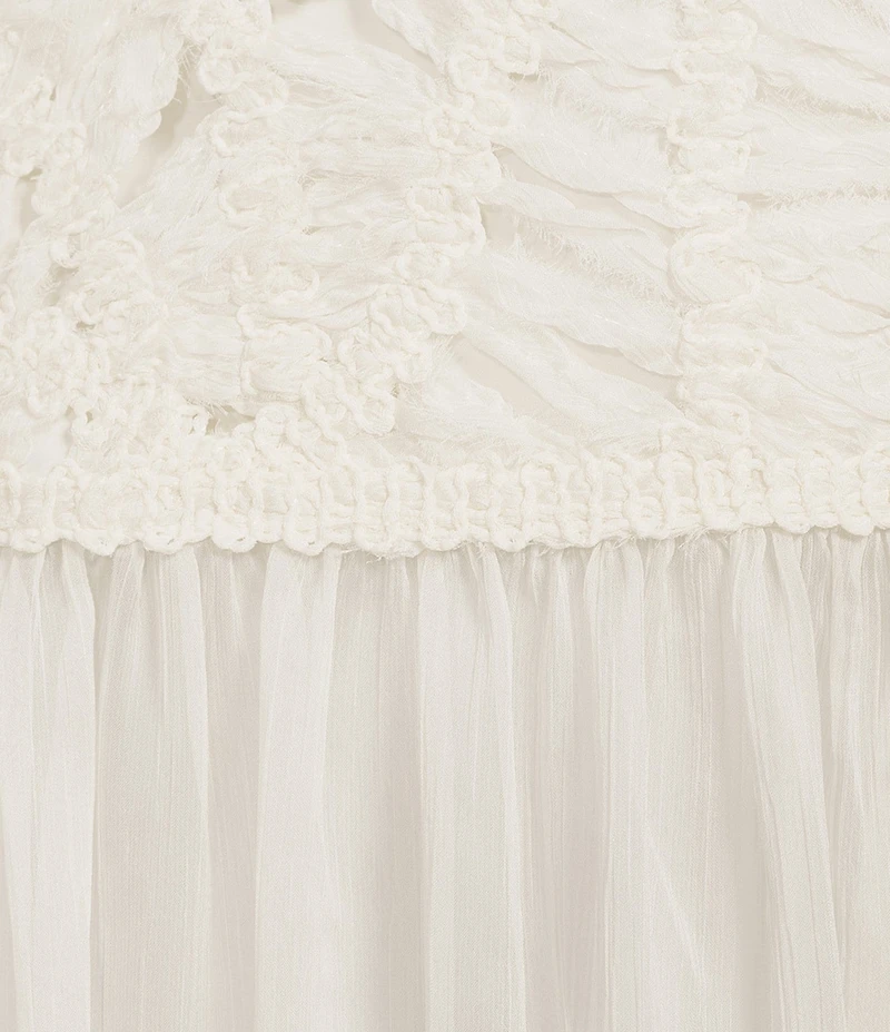 Antonio Melani Angelina Chiffon Crew Neck Sleeveless Drop Waist A-Line Maxi Dress