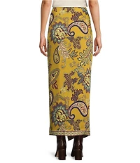 Antonio Melani Anna Printed Satin Twill Faux Wrap Skirt