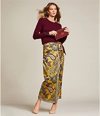 Antonio Melani Anna Printed Satin Twill Faux Wrap Skirt