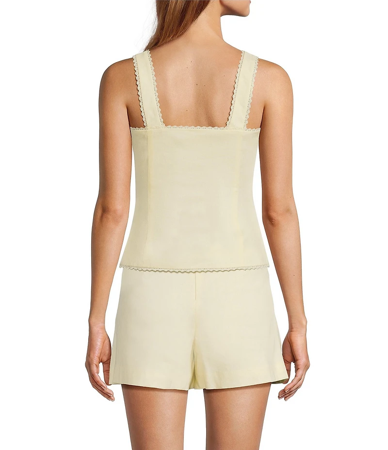 Antonio Melani Annika Lace Trim Button Front Vest