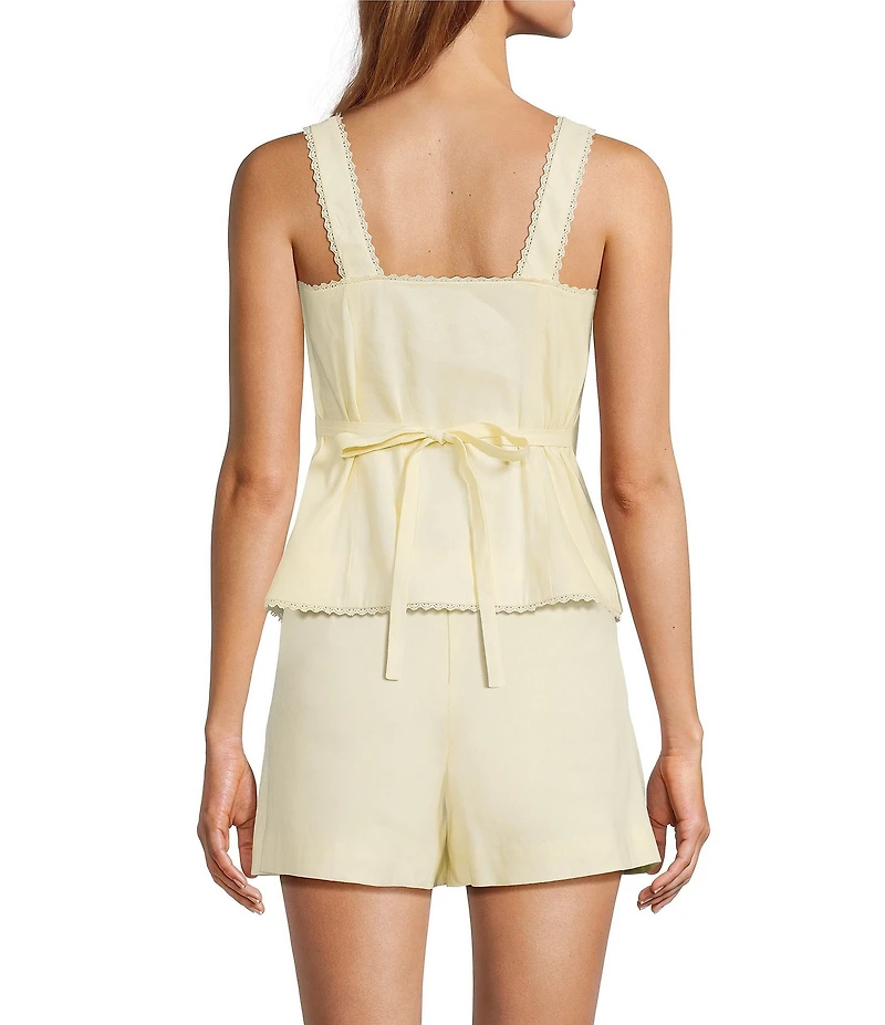 Antonio Melani Annika Lace Trim Button Front Vest