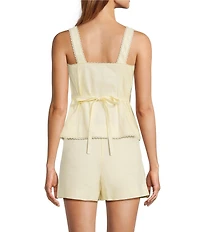 Antonio Melani Annika Lace Trim Button Front Vest