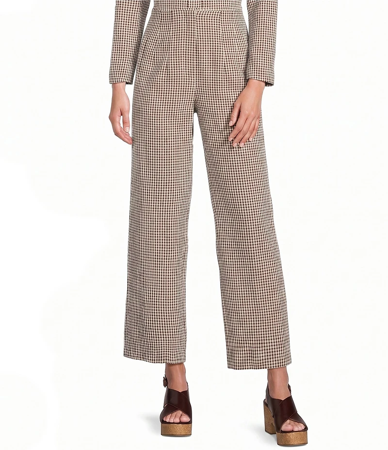 Antonio Melani Anniston Gingham Flat Front Coordinating Pants