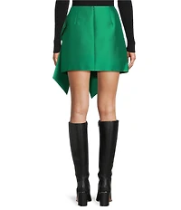 Antonio Melani Antoinette Stretch Mikado Bow Mini A-Line Skirt