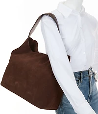Antonio Melani Ari Suede Hobo Shoulder Bag