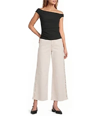 Antonio Melani Ariah Scuba Crepe Ruched Strapless Sleeveless Blouse