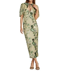 Antonio Melani Ashlyn Sequin Floral Cape