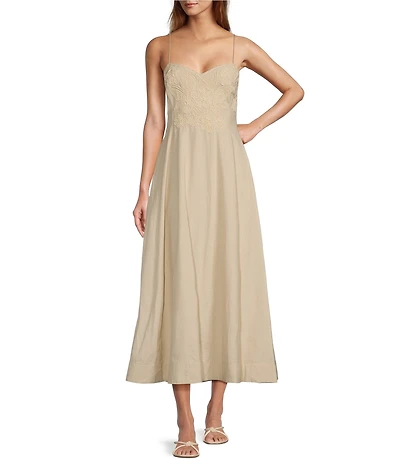 Antonio Melani Aubrey V-Neck Sleeveless A-Line Midi Dress