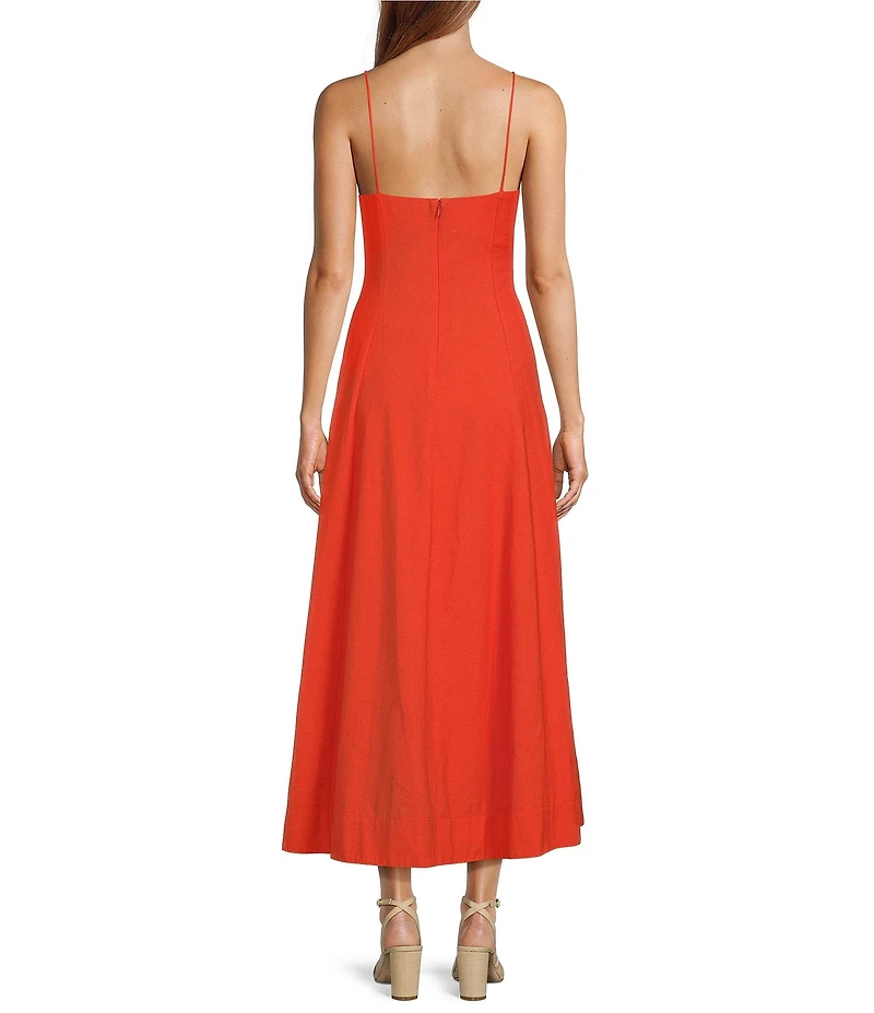 Antonio Melani Aubrey V-Neck Sleeveless A-Line Midi Dress