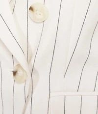 Antonio Melani Aurora Linen Notch Lapel Long Sleeve Button Front Blazer