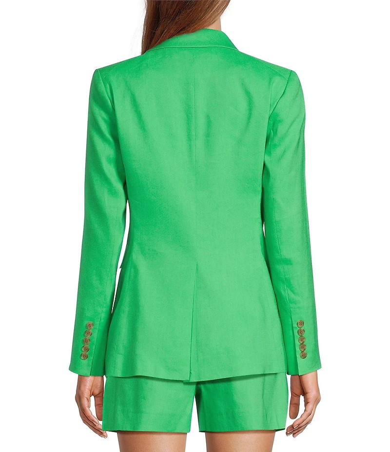 Antonio Melani Aurora Linen Notch Lapel Set-In Sleeve Jacket