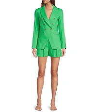 Antonio Melani Aurora Linen Notch Lapel Set-In Sleeve Jacket