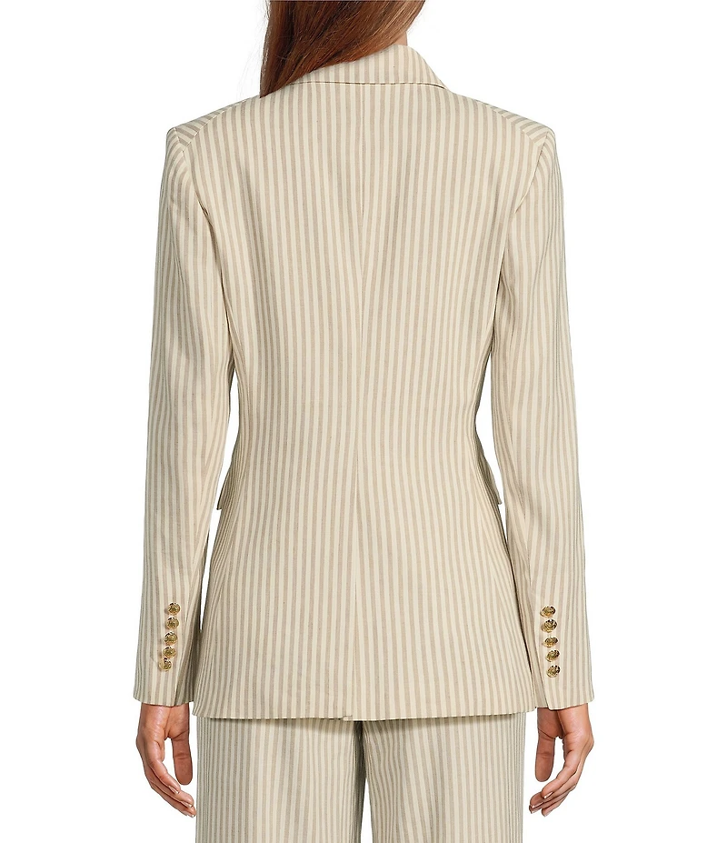 Antonio Melani Coordinating Aurora Stripe Linen Blend Jacket