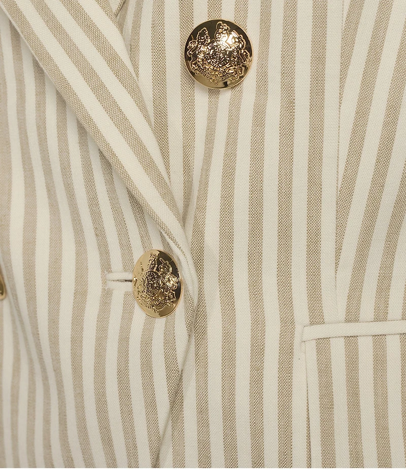 Antonio Melani Coordinating Aurora Stripe Linen Blend Jacket