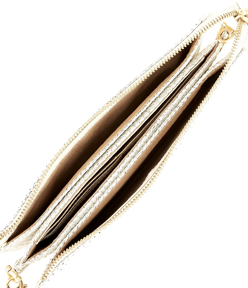Antonio Melani Ava Metallic Clutch Crossbody Bag