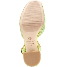 Antonio Melani Babs Rhinestone Embellished Satin Platform Dress Sandals