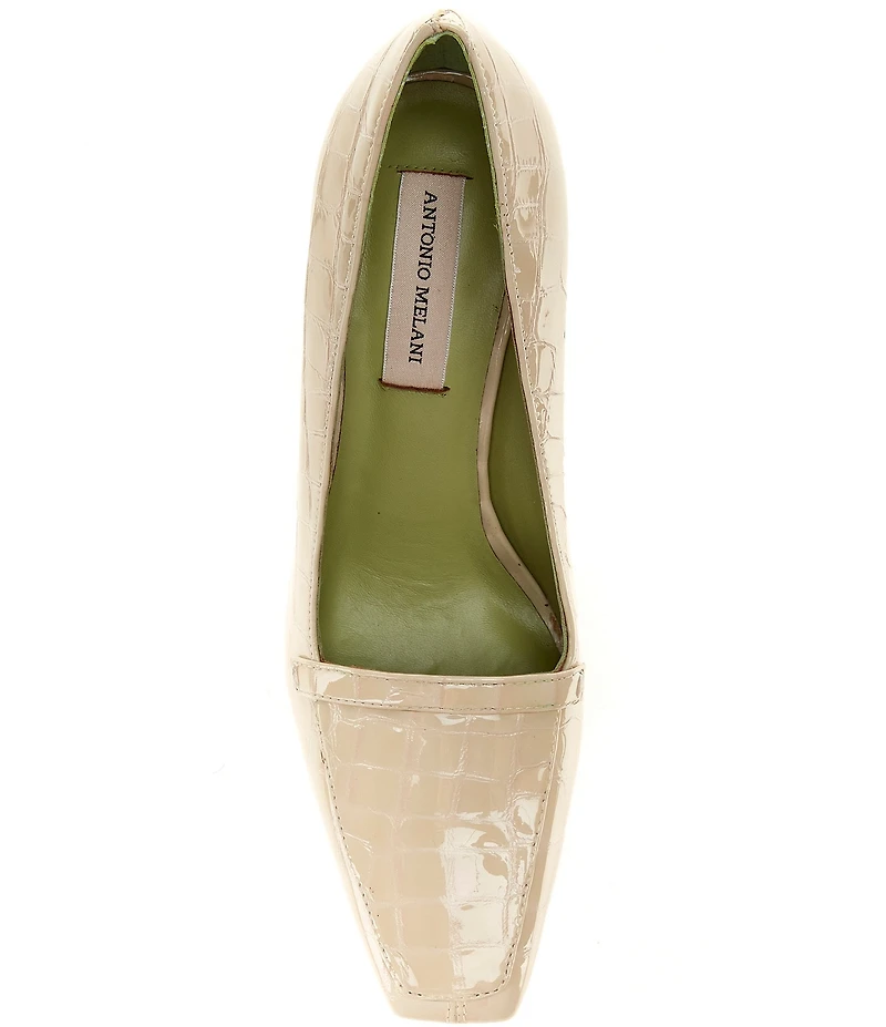 Antonio Melani Bee Tailored Croco Leather Pumps