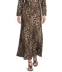 Antonio Melani Bella A-Line Coordinating Satin Maxi Skirt