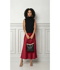 Antonio Melani Bella A-Line Coordinating Satin Maxi Skirt