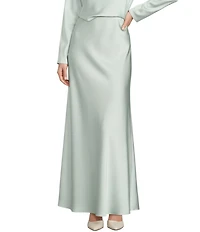 Antonio Melani Bella A-Line Coordinating Satin Maxi Skirt