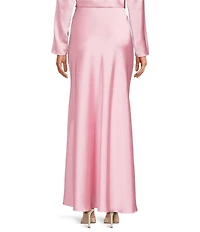 Antonio Melani Bella A-Line Coordinating Satin Maxi Skirt