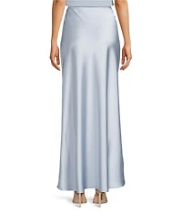 Antonio Melani Bella A-Line Coordinating Satin Maxi Skirt